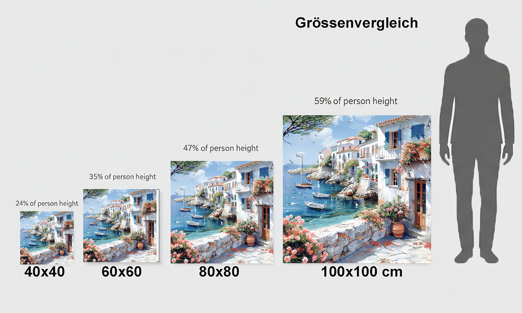 Mediterrane Küste 19 Landschaft Wandbild  Kunstdruck auf Leinwand