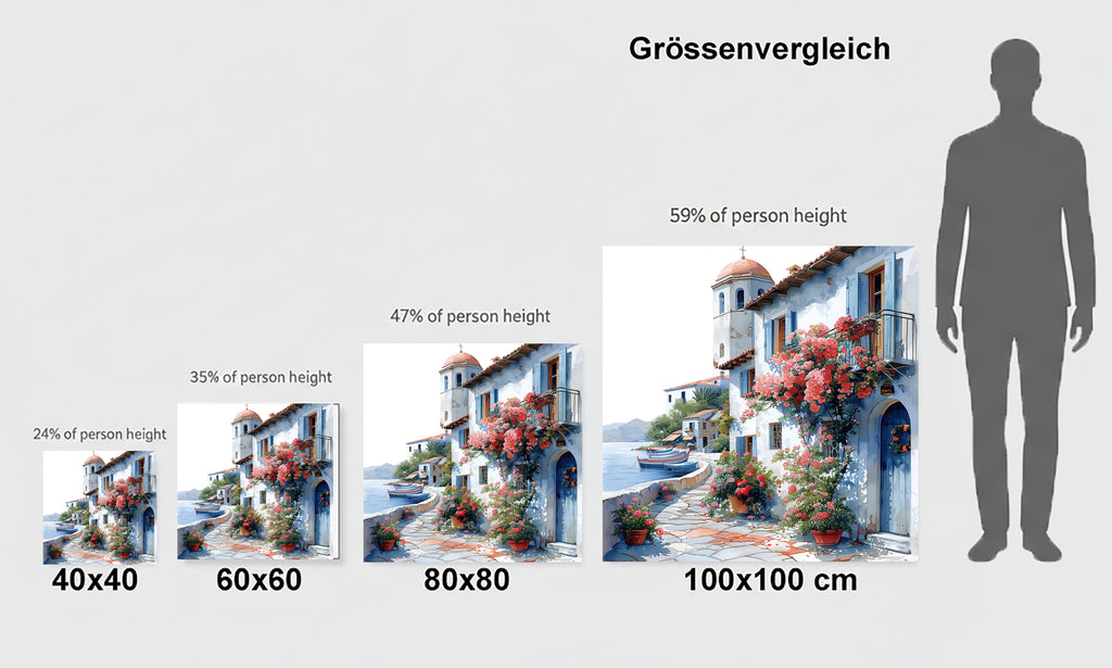 Mediterrane Küste 6 Landschaft Wandbild  Kunstdruck auf Leinwand