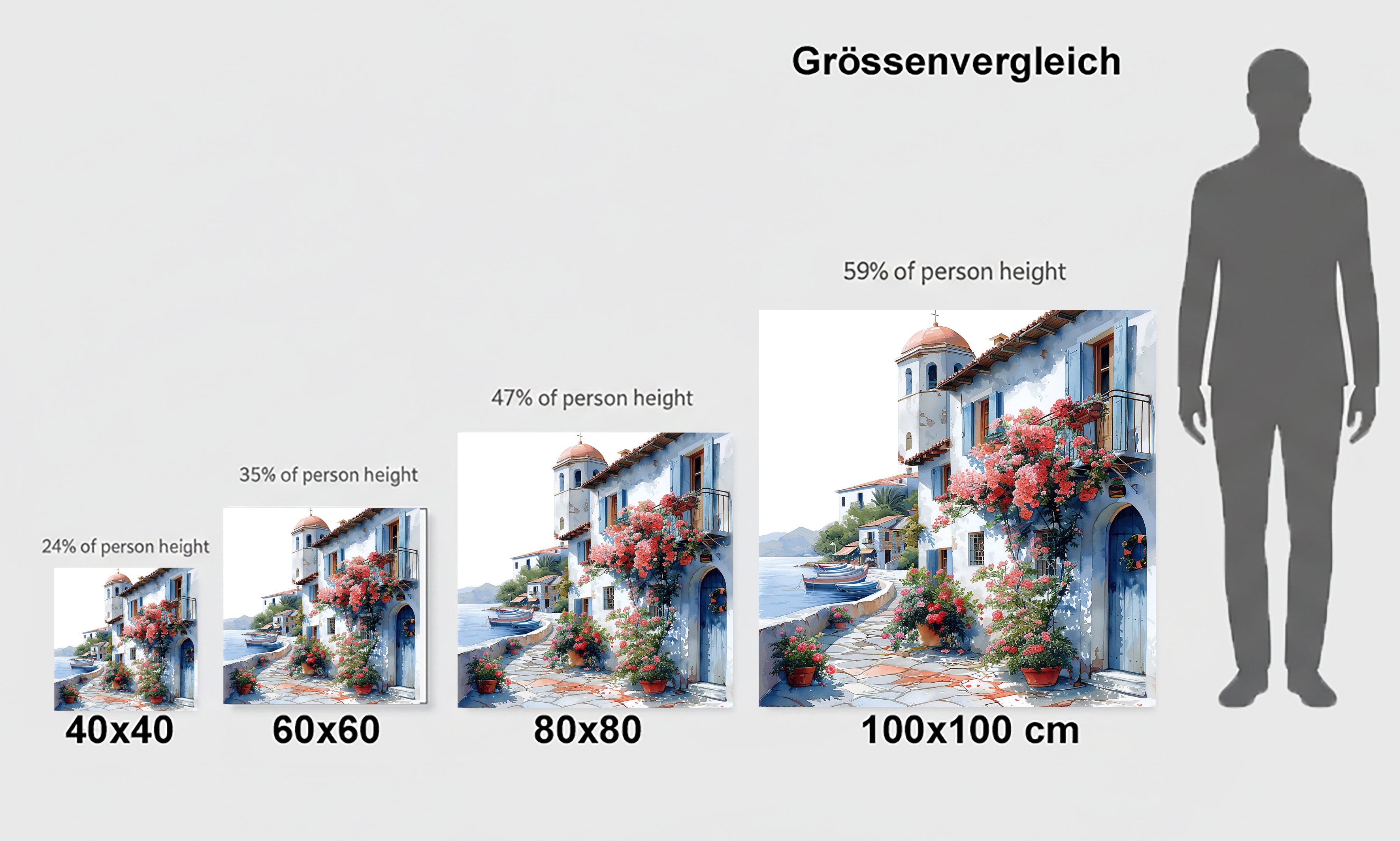 Mediterrane Küste 6 Landschaft Wandbild  Kunstdruck auf Leinwand
