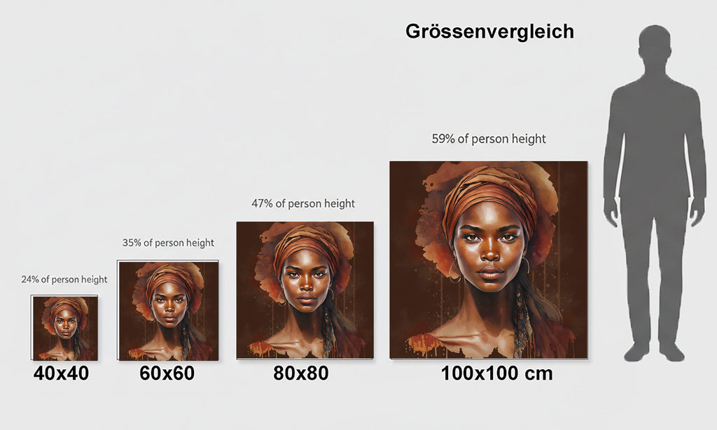 Afrikanerin Portrait mit Turban und Goldcreolen