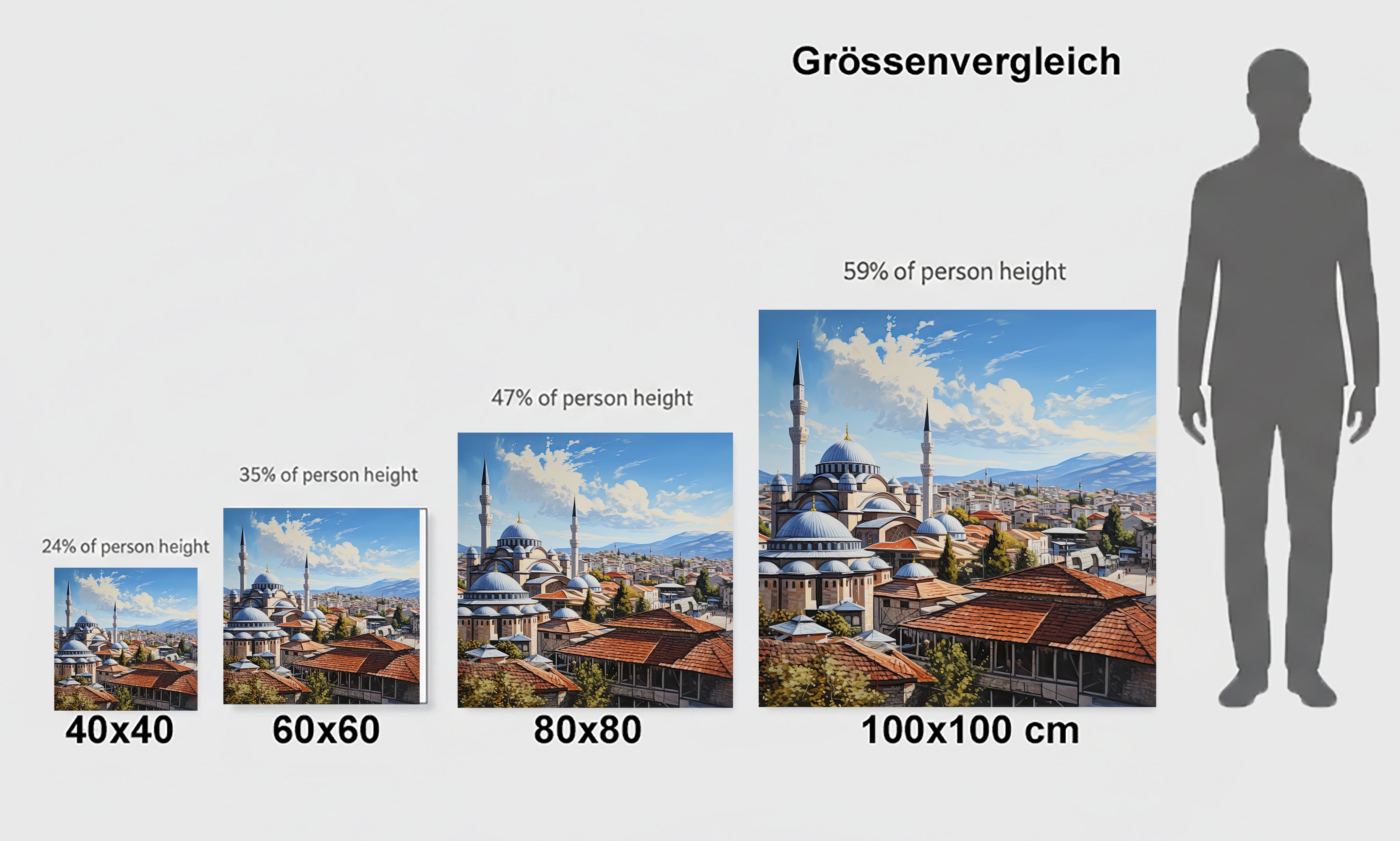 Moschee in der Türkei 3 Wandbild Kunstdruck auf Leinwand