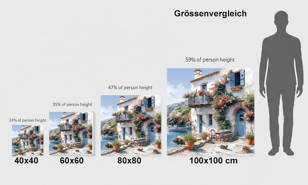 Mediterrane Küste 18 Landschaft Wandbild  Kunstdruck auf Leinwand