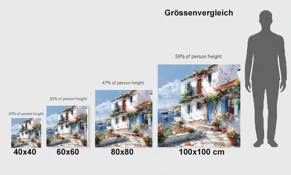 Mediterrane Küste 15 Landschaft Wandbild  Kunstdruck auf Leinwand