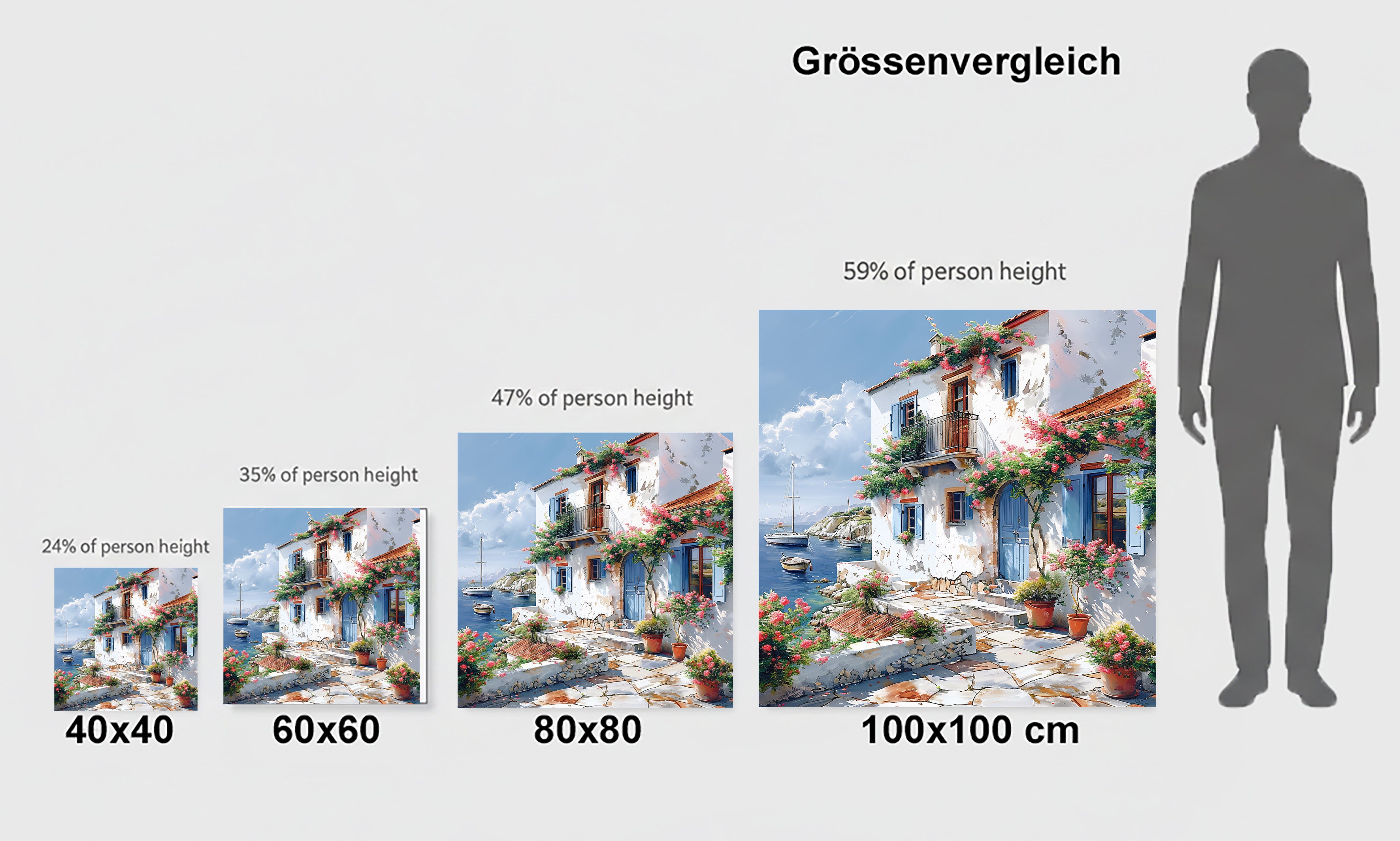 Mediterrane Küste 15 Landschaft Wandbild  Kunstdruck auf Leinwand