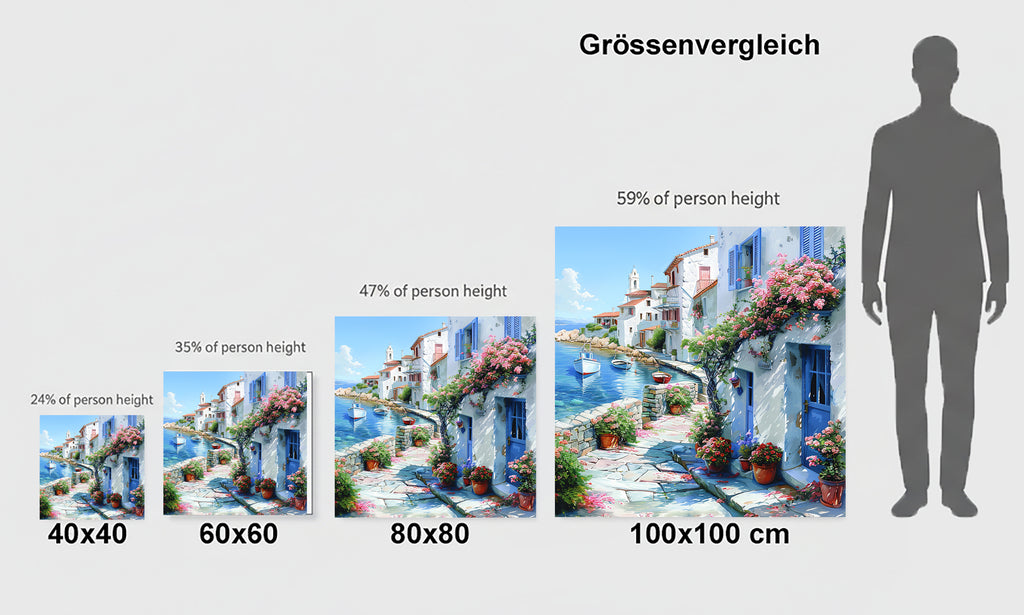 Mediterrane Küste 7 Landschaft Wandbild  Kunstdruck auf Leinwand