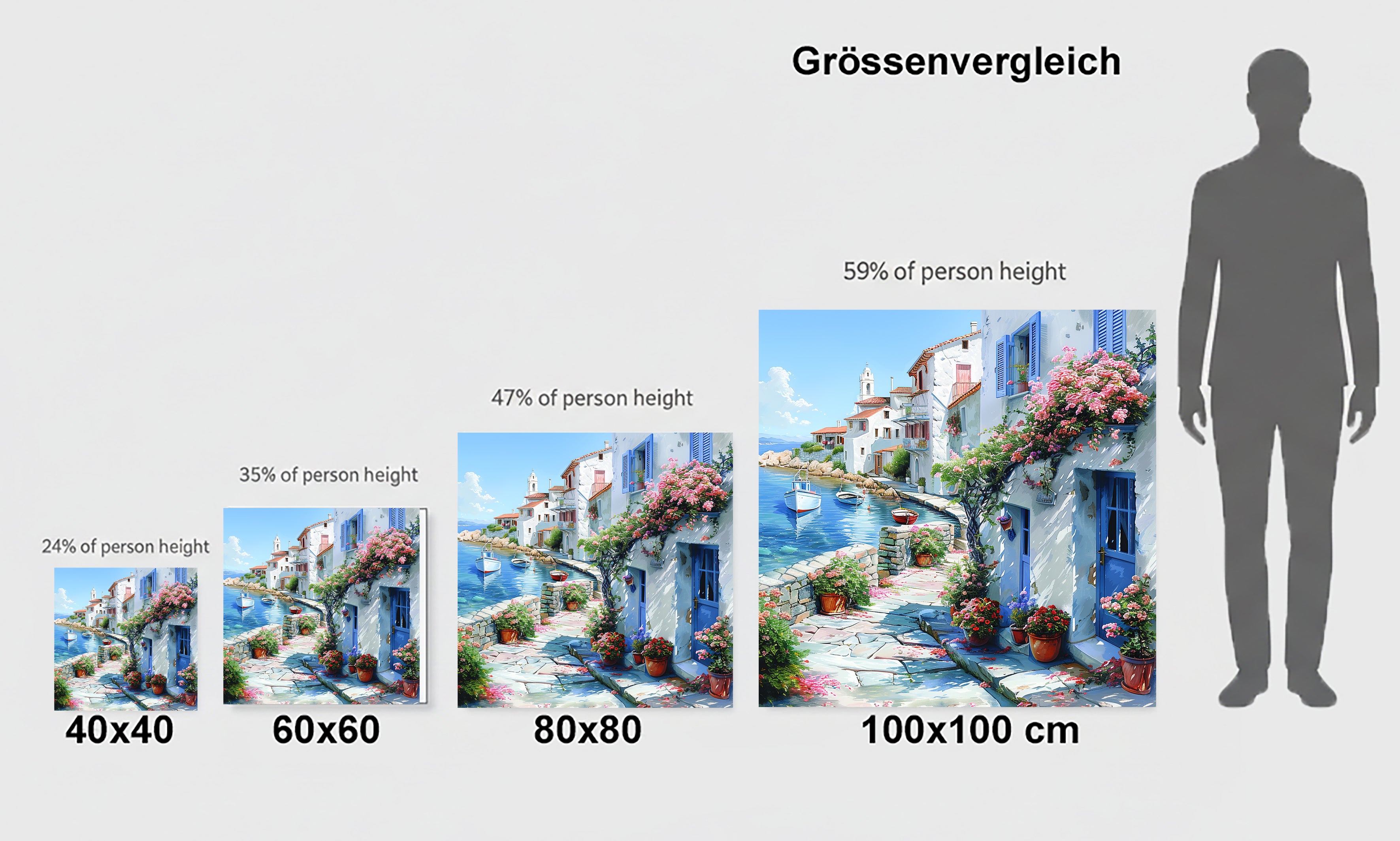 Mediterrane Küste 7 Landschaft Wandbild  Kunstdruck auf Leinwand