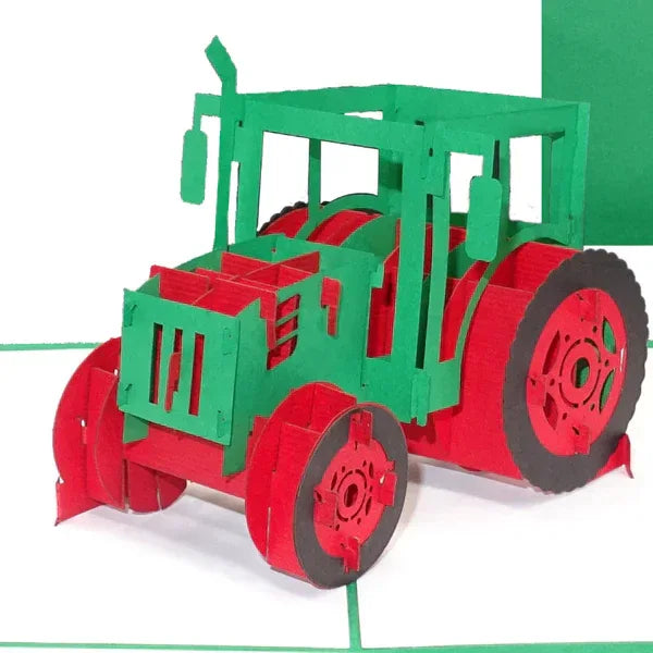 Pop Up Karte "Traktor" 3D Geburtstagskarte Trecker, Einladung Kindergeburtstag | Wandbild Galerie