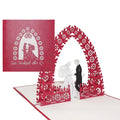 Pop-Up Karte "Brautpaar" 3D Hochzeitskarte, Glückwunschkarte, Hochzeitsgeschenk | Wandbild Galerie