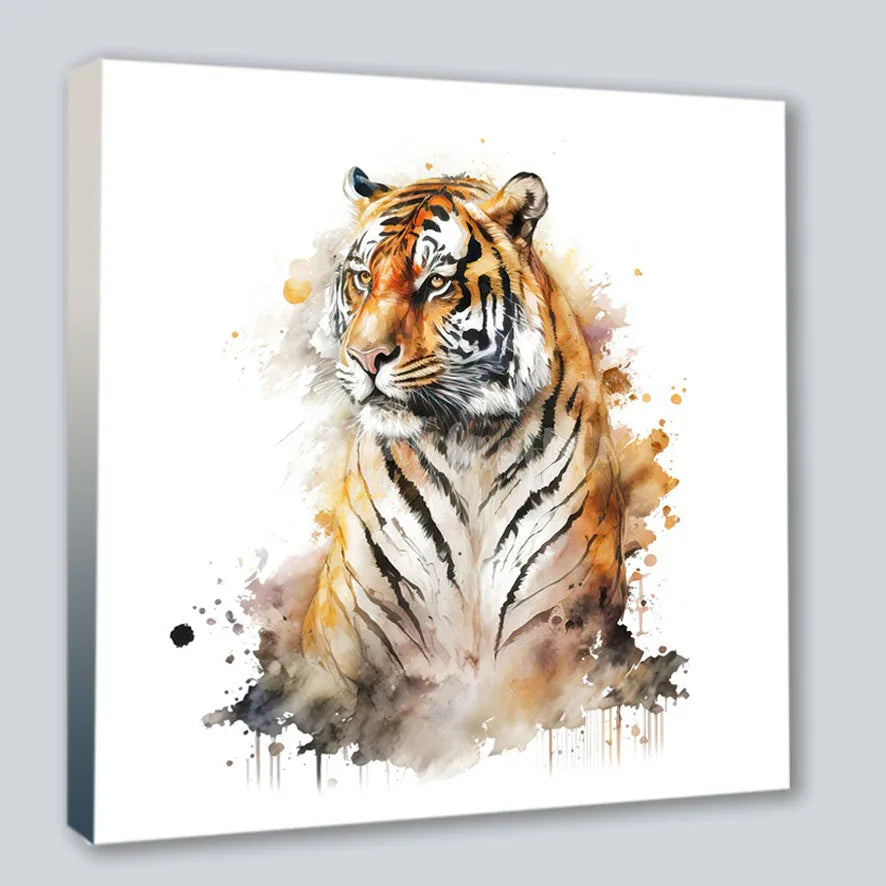 Wandbild Tiger 8 Kunstdruck auf Leinwand direkt zum Aufhängen | Wandbild Galerie