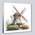 Wandbild Windmühle 6 Kunstdruck auf Leinwand direkt zum Aufhängen | Wandbild Galerie