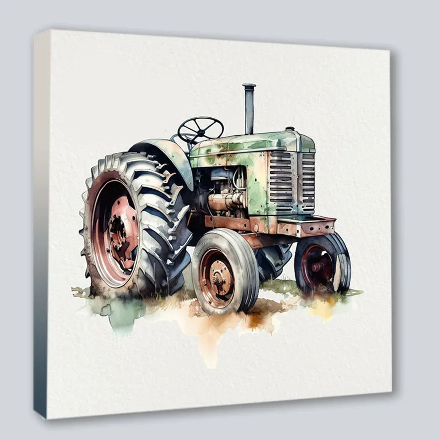 Wandbild Traktor alt 7 Kunstdruck auf Leinwand direkt zum Aufhängen | Wandbild Galerie
