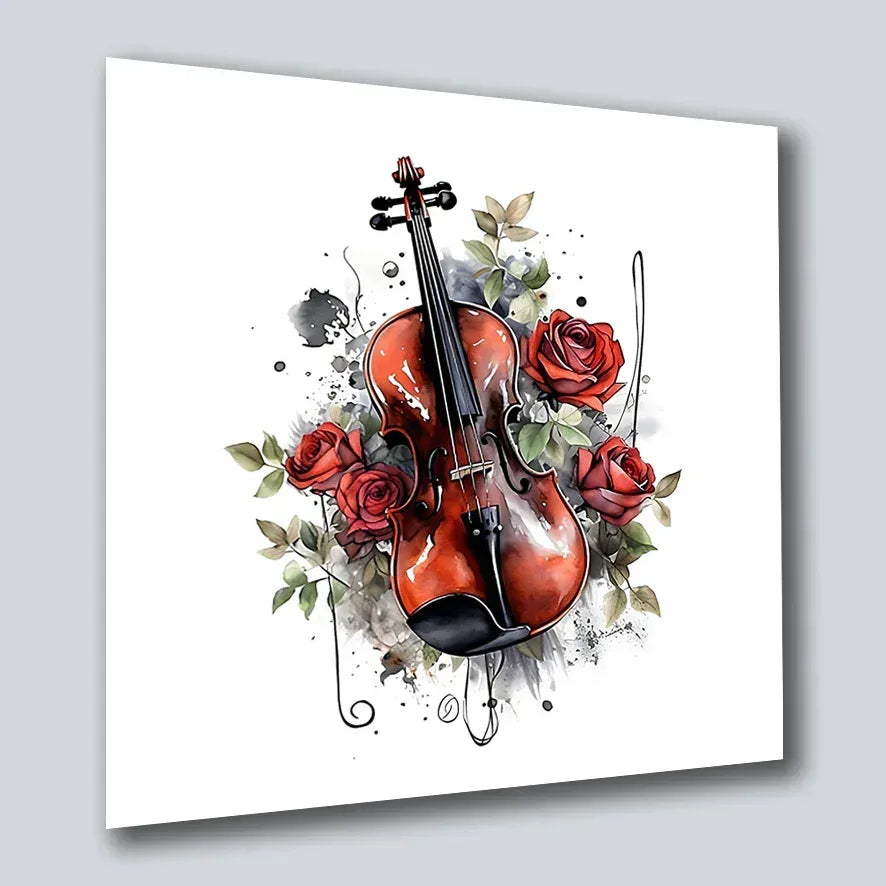 Wandbild Violine Kunstdruck auf Leinwand direkt zum Aufhängen | Wandbild Galerie