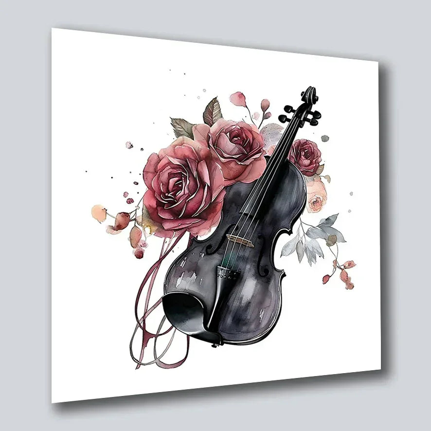 Wandbild Violine 2 Kunstdruck auf Leinwand direkt zum Aufhängen | Wandbild Galerie