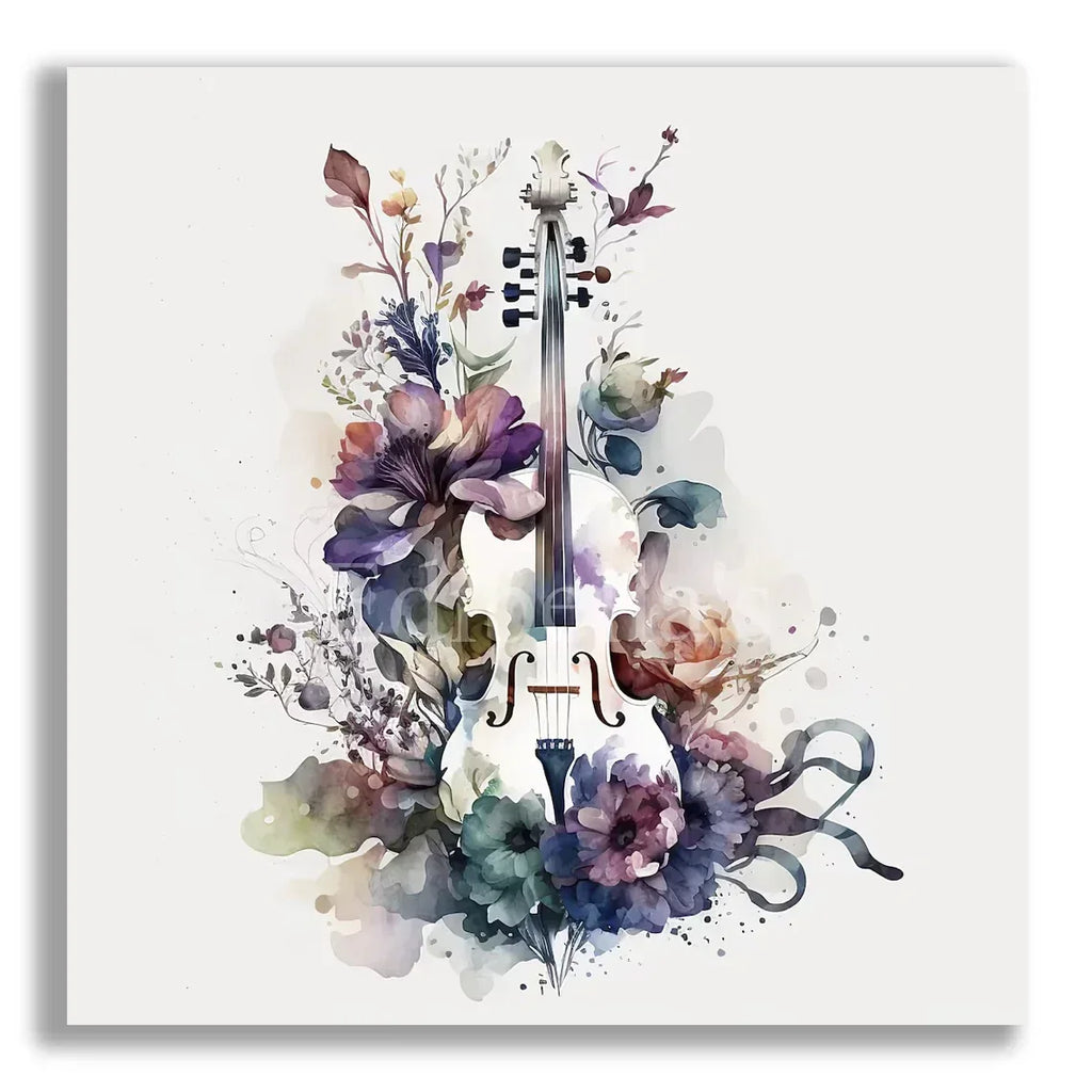 Wandbild Violine 3 Kunstdruck auf Leinwand direkt zum Aufhängen | Wandbild Galerie