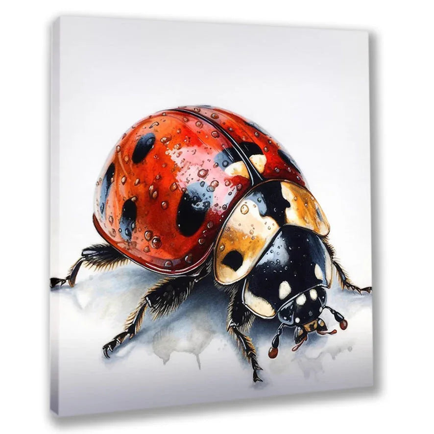 Wandbild Marienkäfer 5 Kunstdruck auf Leinwand direkt zum Aufhängen (Kopie) | Wandbild Galerie