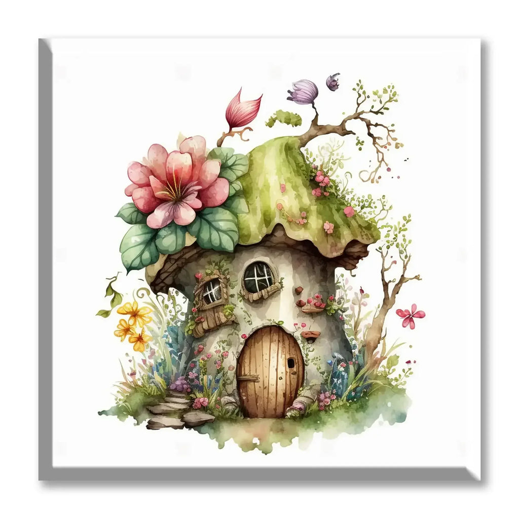 Märchenhaus 4 Wandbild Kunstdruck auf Leinwand | Wandbild Galerie