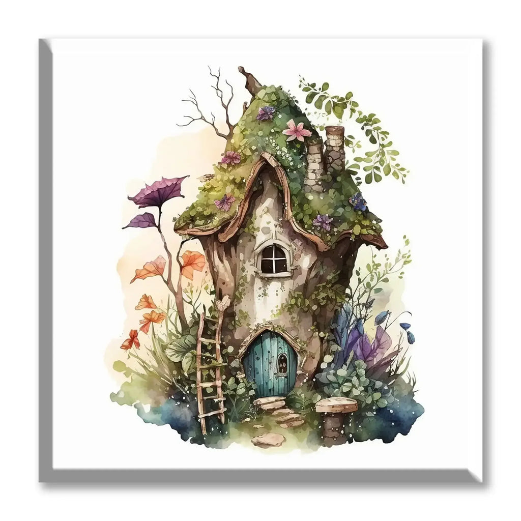 Märchenhaus 5 Wandbild Kunstdruck auf Leinwand | Wandbild Galerie