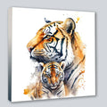 Wandbild Tiger 4 Kunstdruck auf Leinwand direkt zum Aufhängen | Wandbild Galerie