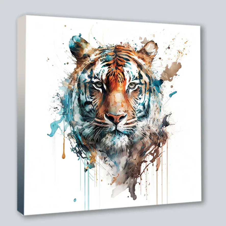 Wandbild Tiger 2 Kunstdruck auf Leinwand direkt zum Aufhängen | Wandbild Galerie