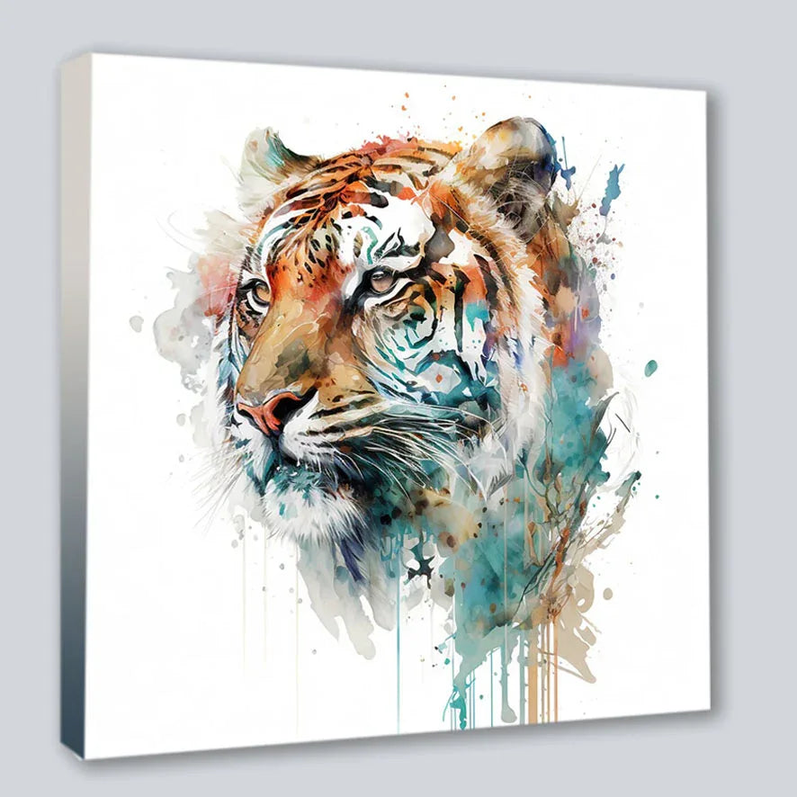 Wandbild Tiger Kunstdruck auf Leinwand direkt zum Aufhängen | Wandbild Galerie