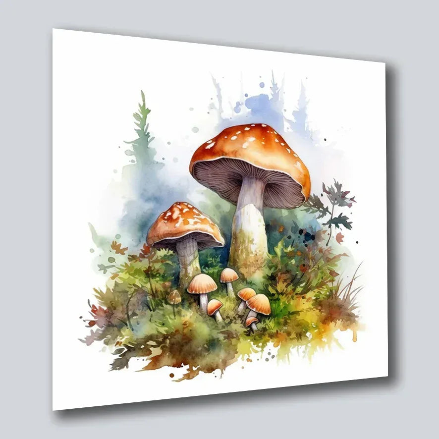 Waldpilze 2 Wandbild Kunstdruck auf Leinwand | Wandbild Galerie