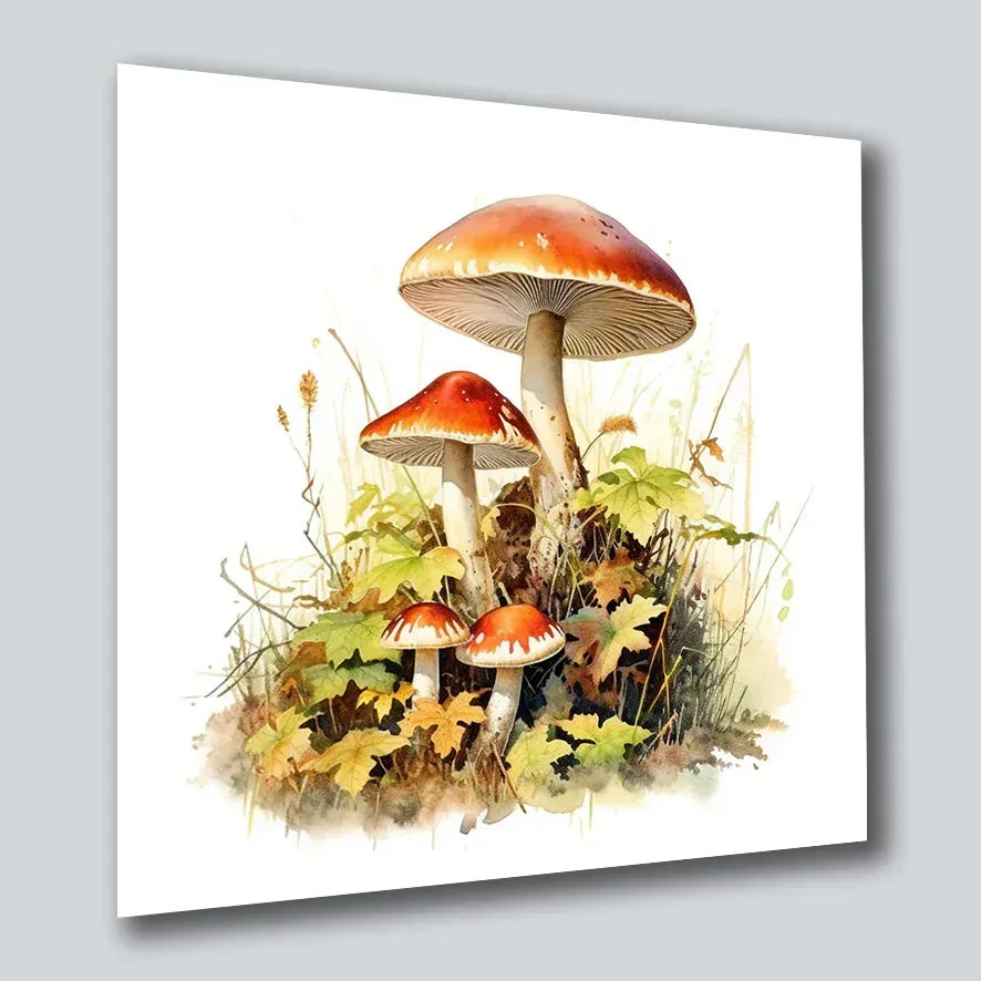 Waldpilze 10 Wandbild Kunstdruck auf Leinwand | Wandbild Galerie