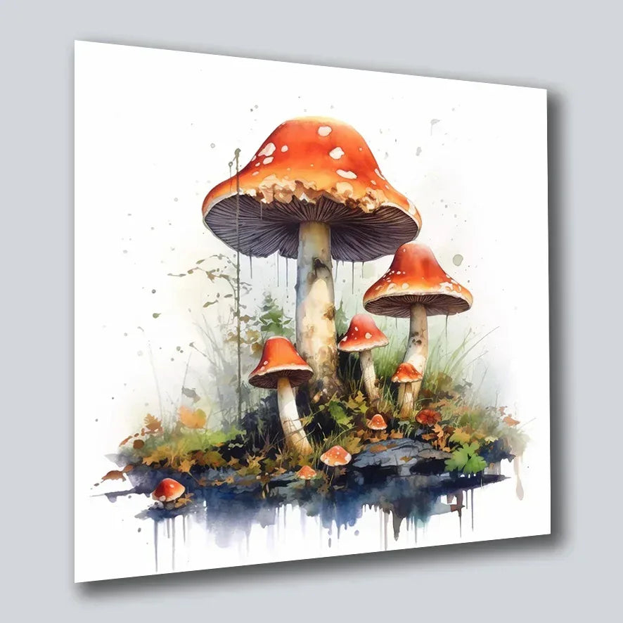 Waldpilze 9 Wandbild Kunstdruck auf Leinwand | Wandbild Galerie