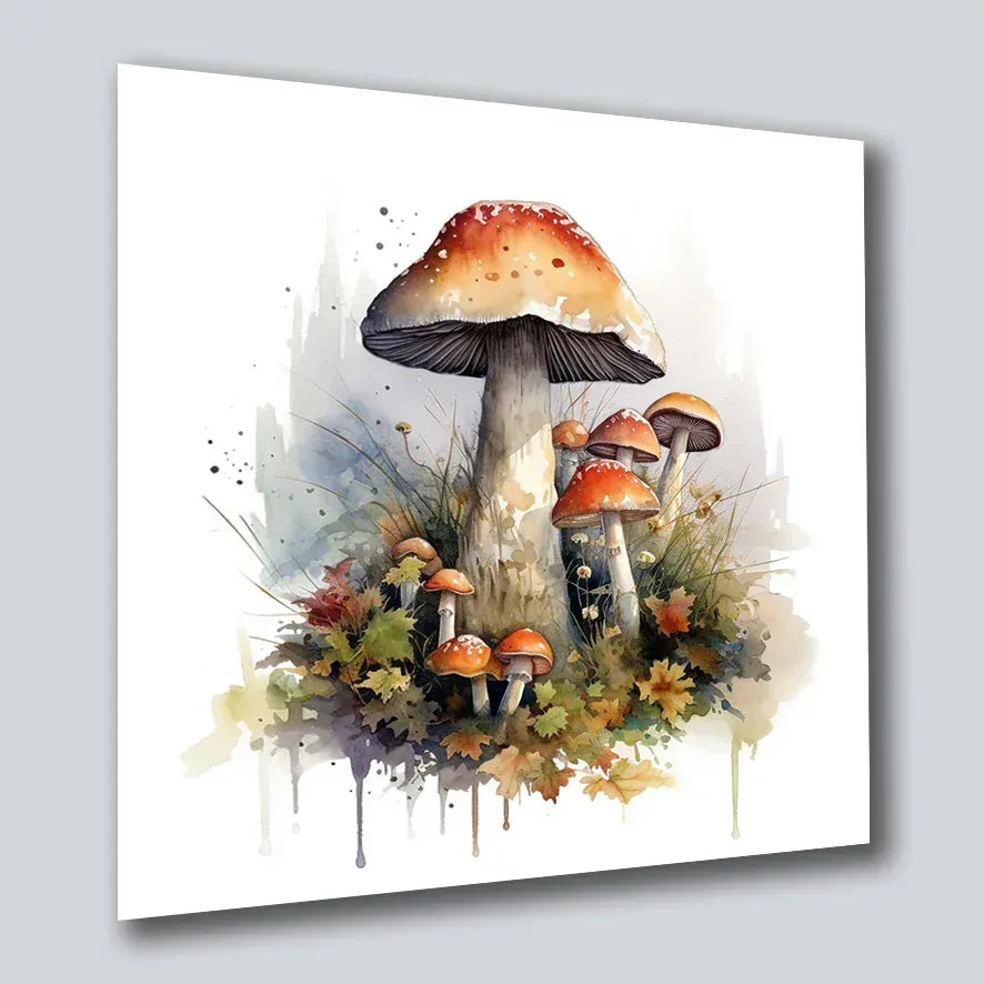 Waldpilze 7 Wandbild Kunstdruck auf Leinwand | Wandbild Galerie