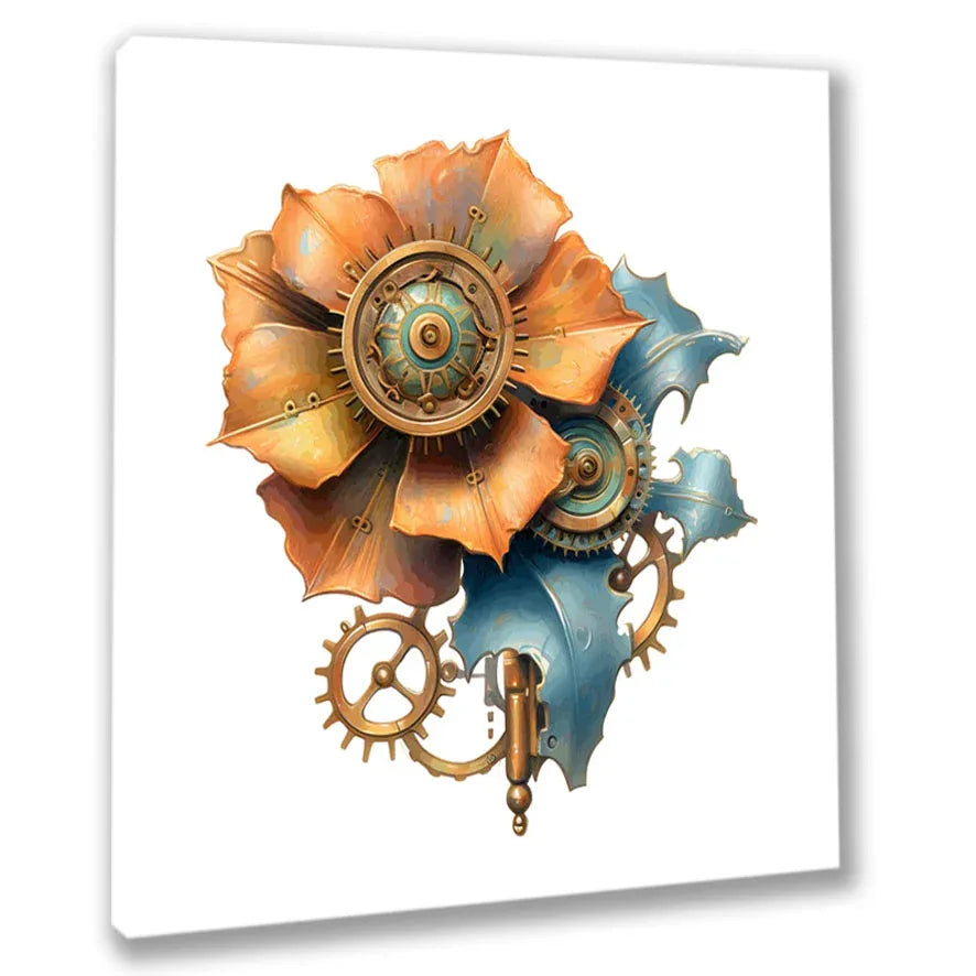 Wandbild Blumen 3 Steampunk Kunstdruck auf Leinwand | Wandbild Galerie
