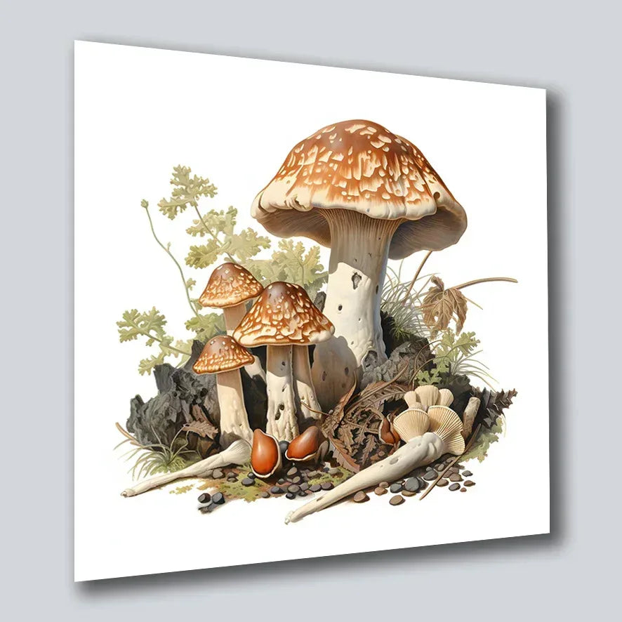 Waldpilze 3 Wandbild Kunstdruck auf Leinwand | Wandbild Galerie