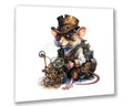 Wandbild Ratte 6 Steampunk Kunstdruck auf Leinwand direkt zum Aufhängen | Wandbild Galerie