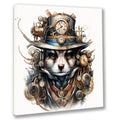 Wandbild Dachs Steampunk 3 Kunstdruck auf Leinwand direkt zum Aufhängen | Wandbild Galerie