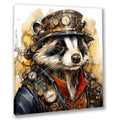 Wandbild Dachs Steampunk 2 Kunstdruck auf Leinwand direkt zum Aufhängen) | Wandbild Galerie