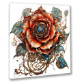 Wandbild Rosen 5 Steampunk Kunstdruck auf Leinwand direkt zum Aufhängen | Wandbild Galerie