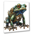 Wandbild Steampunk Frosch 2 Kunstdruck auf Leinwand direkt zum Aufhängen | Wandbild Galerie