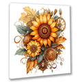 Wandbild Sonnenblume 2 Steampunk Kunstdruck auf Leinwand direkt zum Aufhängen | Wandbild Galerie