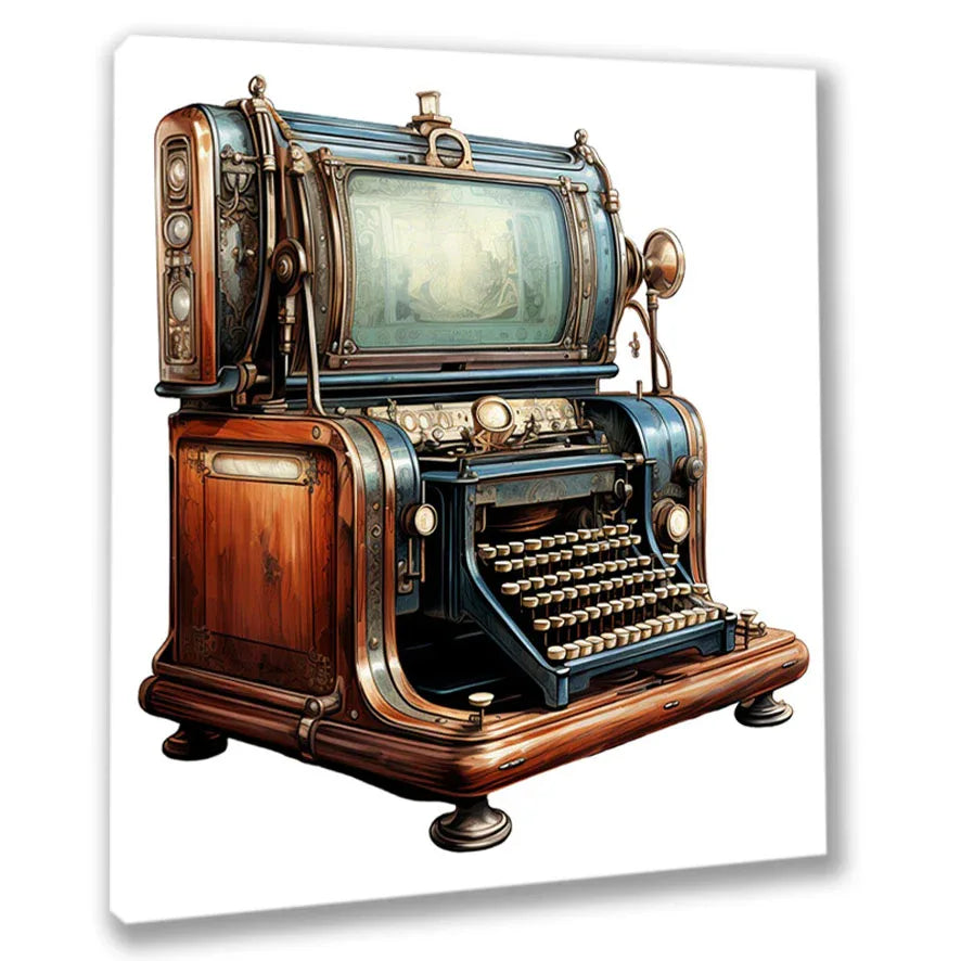 Wandbild Computer Steampunk 3 Kunstdruck auf Leinwand | Wandbild Galerie