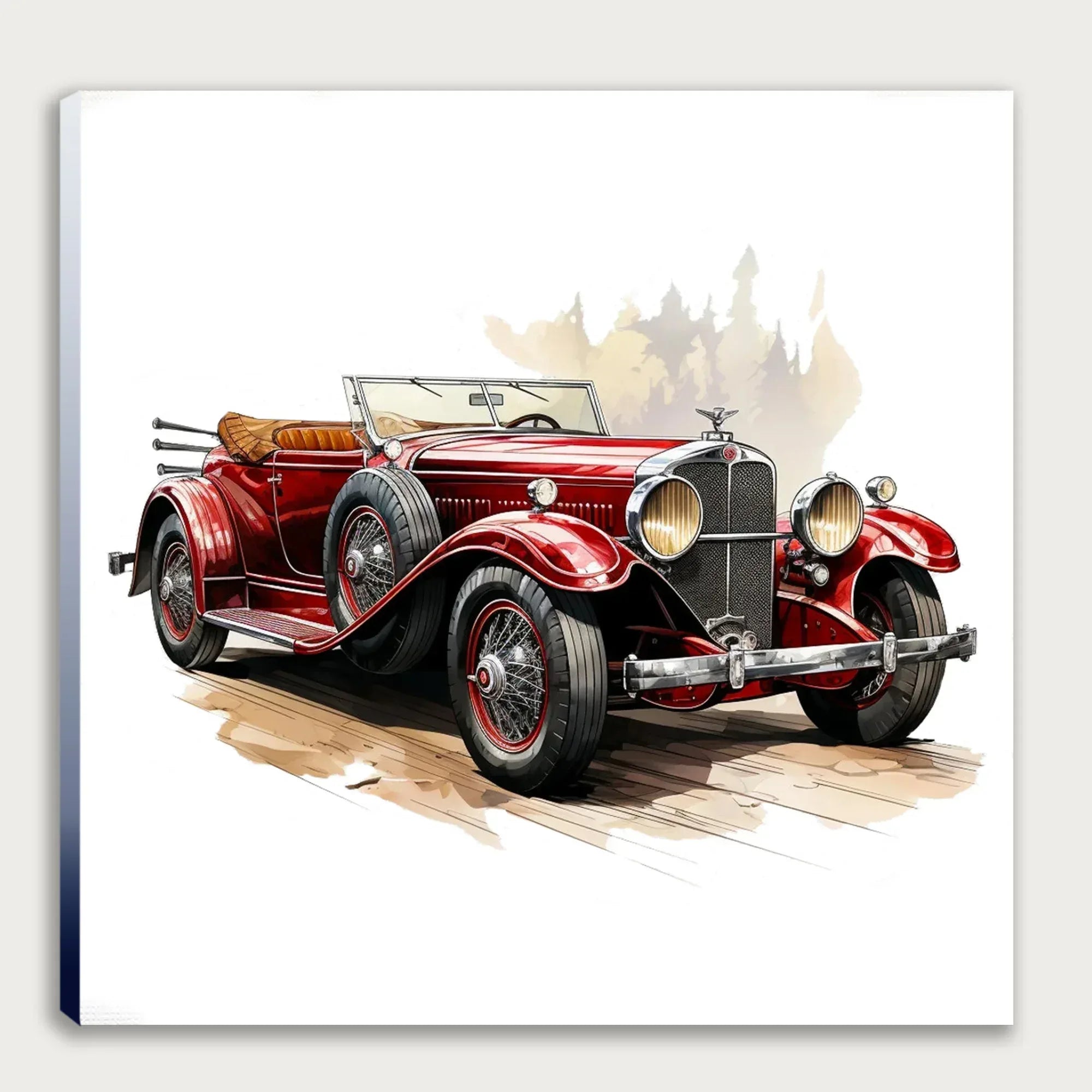 Oldtimer Auto Coupe 9 Wandbild Kunstdruck auf Leinwand | Wandbild Galerie