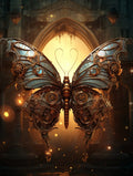 Wandbild Schmetterling Montage Steampunk Kunstdruck auf Leinwand | Wandbild Galerie