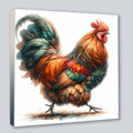 Hahn Cock 6 Kunstdruck auf Leinwand direkt zum Aufhängen | Wandbild Galerie