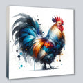 Hahn Cock 5 Kunstdruck auf Leinwand direkt zum Aufhängen | Wandbild Galerie