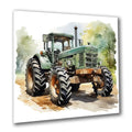 Traktor modern 2 transparent Wandbild Kunstdruck auf Leinwand | Wandbild Galerie
