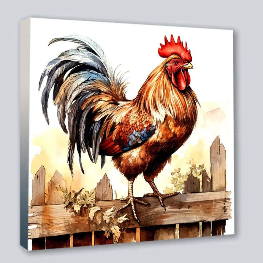 Hahn romantisch 7 Kunstdruck auf Leinwand direkt zum Aufhängen | Wandbild Galerie