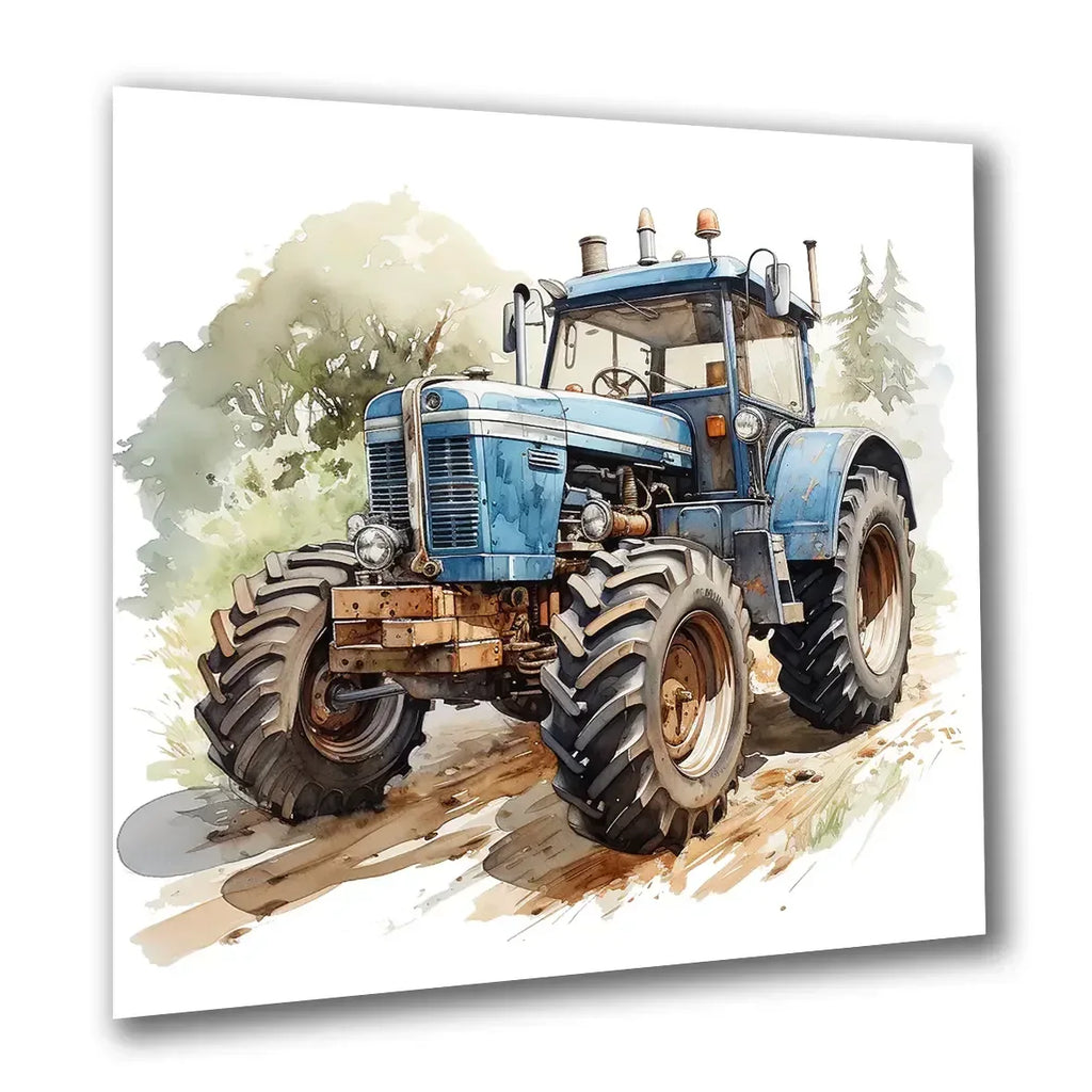 Traktor modern 6 transparent Wandbild Kunstdruck auf Leinwand | Wandbild Galerie