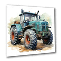 Traktor modern 8 transparent Wandbild Kunstdruck auf Leinwand | Wandbild Galerie