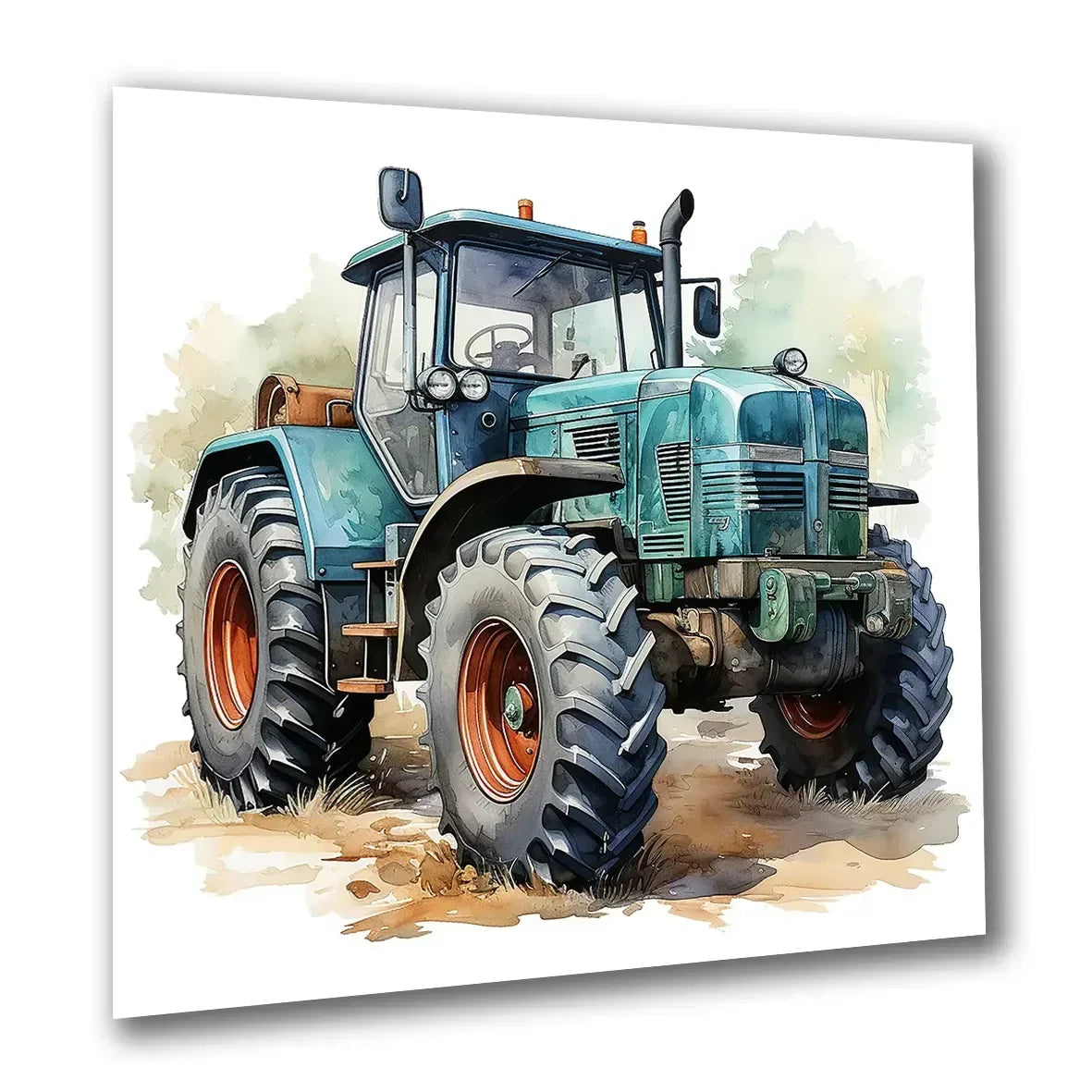 Traktor modern 8 transparent Wandbild Kunstdruck auf Leinwand | Wandbild Galerie