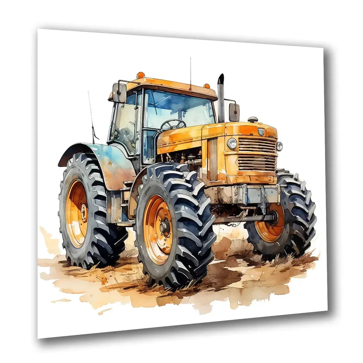 Traktor modern 10 transparent Wandbild Kunstdruck auf Leinwand | Wandbild Galerie