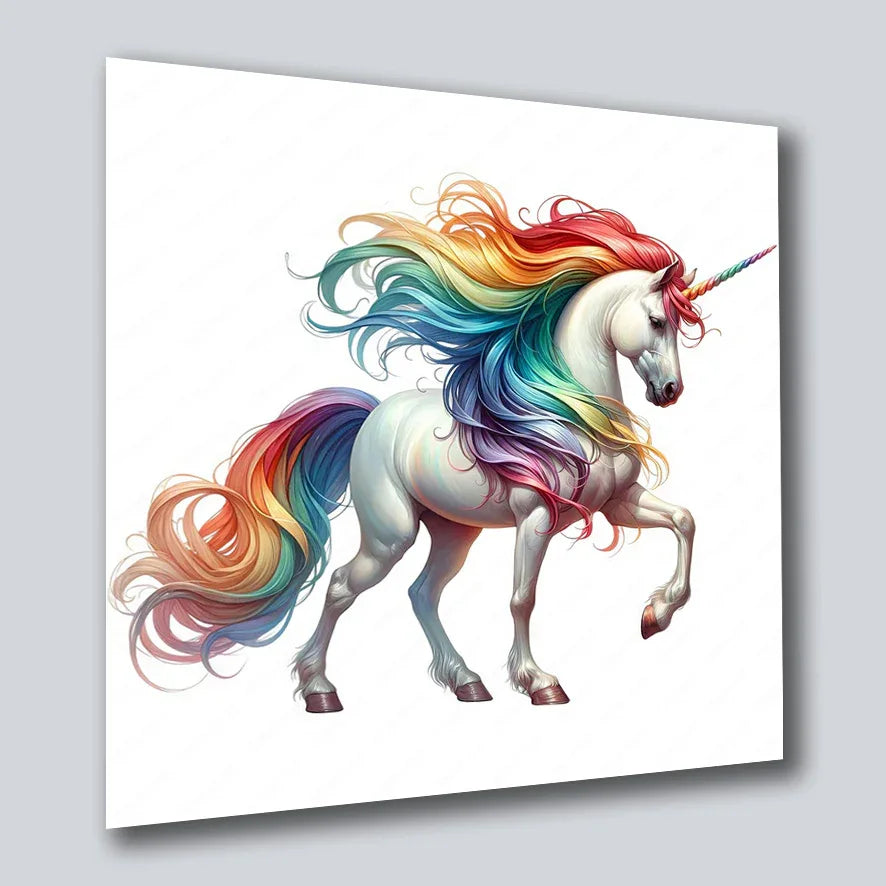 Einhorn Unicorn Wandbild Kunstdruck auf Leinwand | Wandbild Galerie