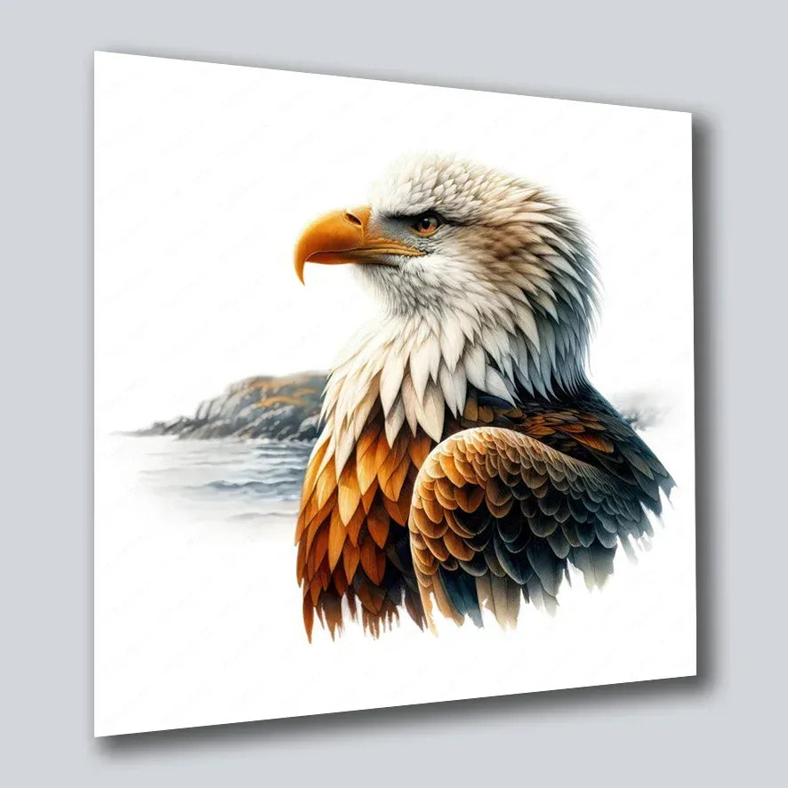Weisskopfadler 5 Wandbild Kunstdruck auf Leinwand | Wandbild Galerie