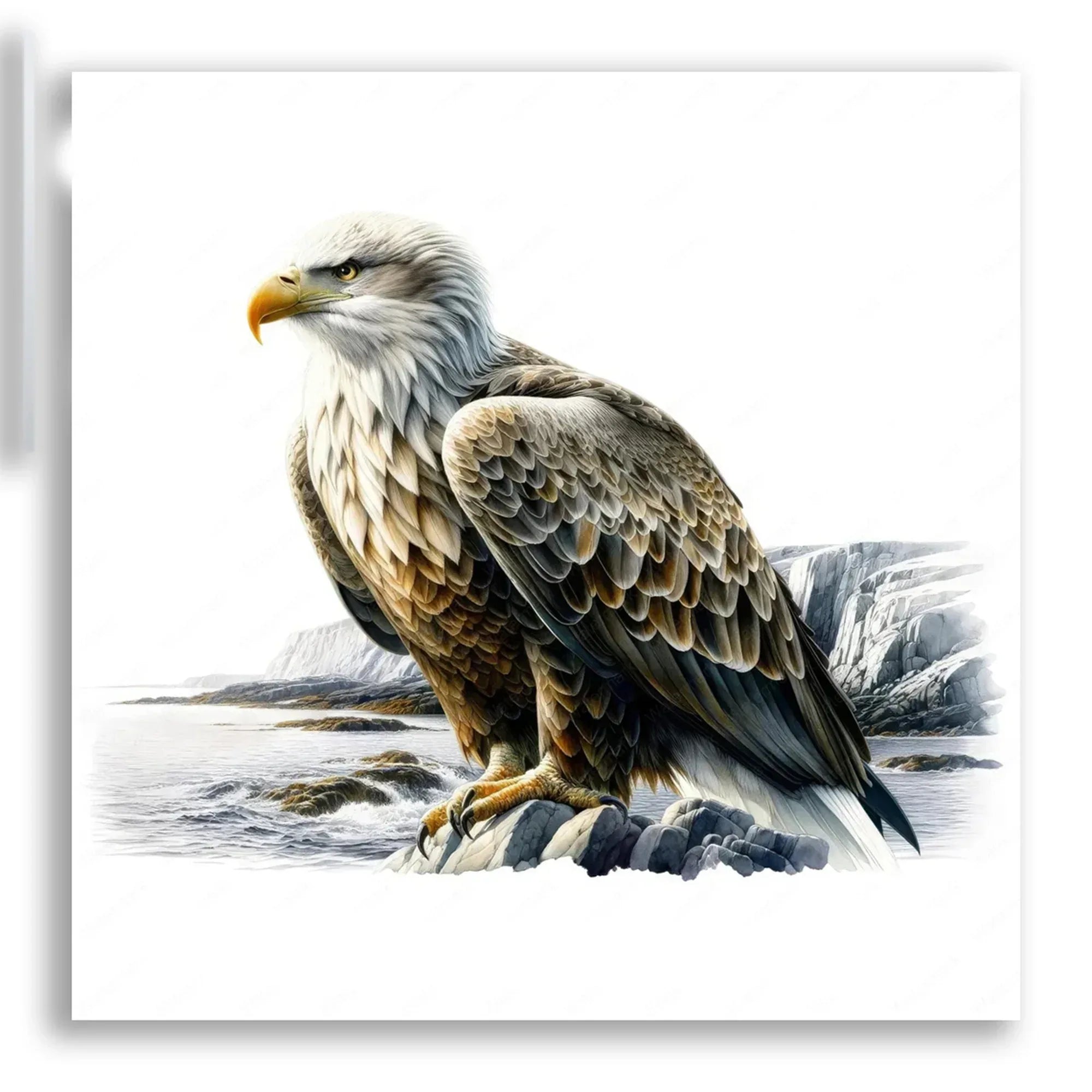 Wandbild Weisskopfseeadler Kunstdruck auf Leinwand direkt zum Aufhängen | Wandbild Galerie